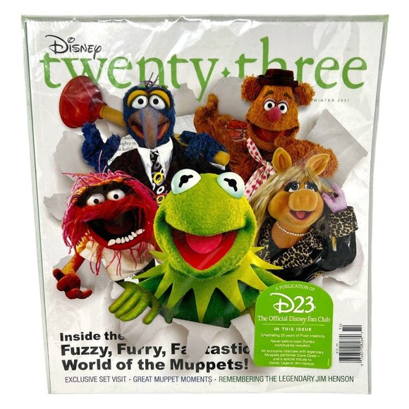 Disney twenty-three D23 Winter 2011 Magazine Kermit Miss Piggy Muppet Jim Henson - Picture 1 of 3
